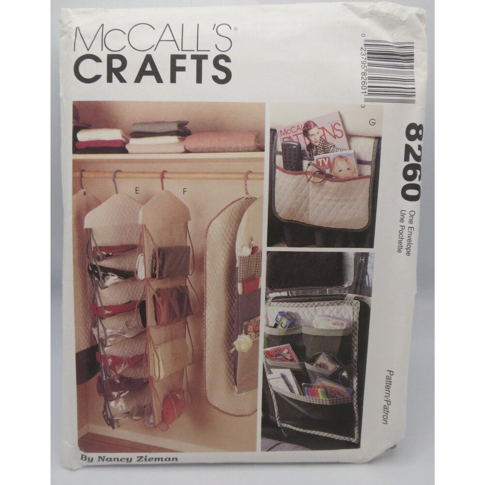 McCall's 8260 Nancy Zieman Craft Organizers Closet Bed Car 1995